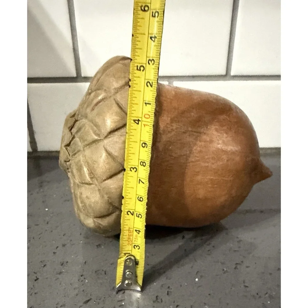 Wooden Wood Acorn Fall Figure Decor Large